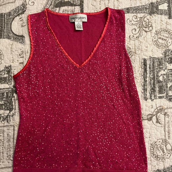 Bloomingdale's Sequin Cashmere and Silk top Size Medium! - Picture 5 of 5
